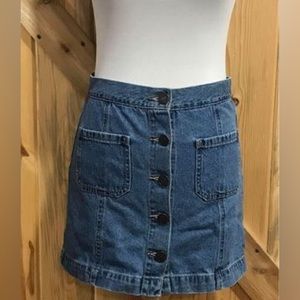 Jean Skirt Forever21 Button Front 26 Inch Waist Super Cute Style